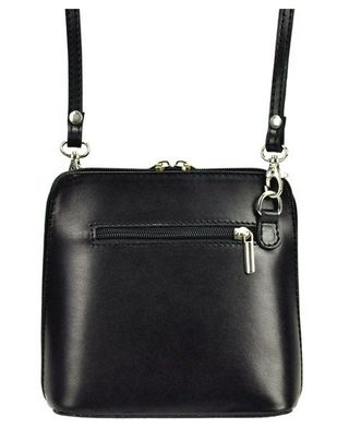 Kožená malá dámská crossbody kabelka tmavá modrá KK-1702