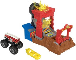 MATTEL HOT WHEELS Monster Trucks Aréna: Závodní výzva set s autem 3 druhy