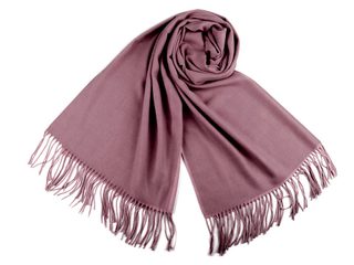 Šála typu pashmina s třásněmi 65x180 cm