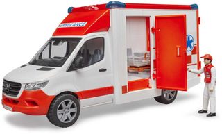 Bruder Mercedes-Benz Sprinter sanitka s řidičem (baterie, světlo, zvuk) 02676