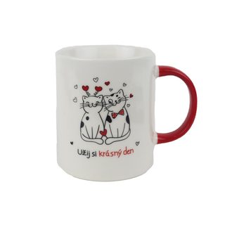 Porcelánový hrnek kočky X8706 - 360ml; 345 g; D80xH95xBD78mm