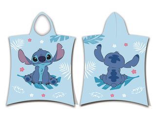 Plážová osuška pončo Lilo and Stitch Blue 50x115 cm