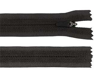 Spirálový zip skrytý No 3 délka 25 cm na outdoorové oděvy a doplňky, semi-autolock