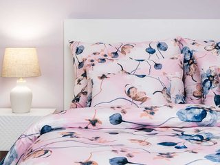 Krepové povlečení Bloom elegance pudrové 140x200, 70x90 cm