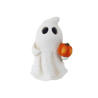 Halloweenská dekorace duch s LED osvětlením X7433 - 10.4 × 8.5 × 14.2 cm