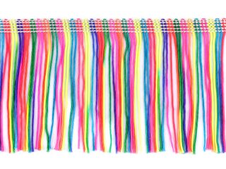 Třásně šíře 10 cm neon METRÁŽ