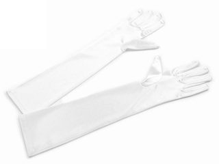 Společenské saténové rukavičky 45 cm