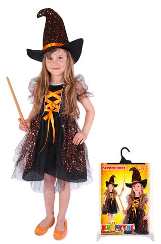 Kostým čarodějnice/halloween hvězdička vel. S