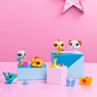 HASBRO LPS Pláž Zvířátko Littlest Pet Shop generace 7 set 5ks s doplňky