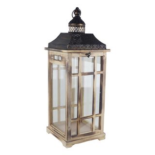 Dřevěná lucerna D6489/B 62 cm