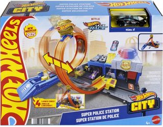 Hot Wheels City super policejní stanice (set + autíčko)