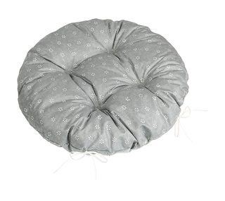 Sedák Adéla prošívaný kulatý Šedá,Bílá 62/227 průměr 40 cm