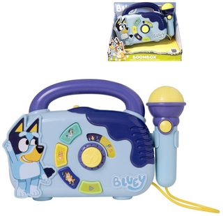 Bluey boombox (hudební systém, světlo, zvuk, baterie)