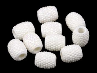 Plastové korálky s velkým průvlekem 13x15 mm  2 kusy
