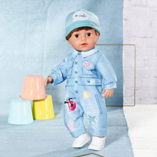 ZAPF Baby Born overal džínový deluxe obleček pro panenku mininko 43cm