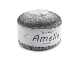Bavlněná pletací příze Amelie s lurexem 200 g