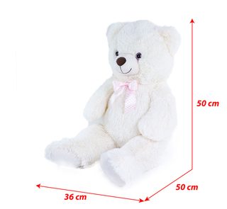 Velký plyšový medvěd Lily 78 cm krémově bílý s visačkou