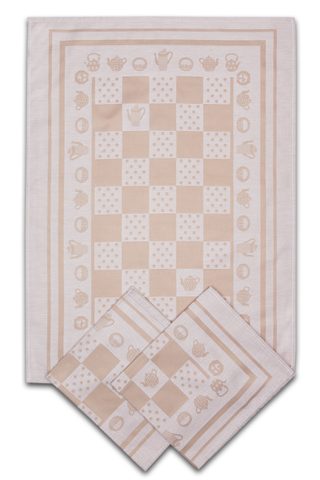 Utěrka Extra savá 50x70 Konvička/ puntík béžová - 3 ks