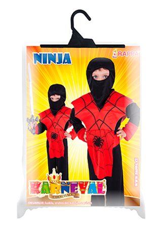 Karnevalový kostým pro děti NINJA pavouk, vel. S