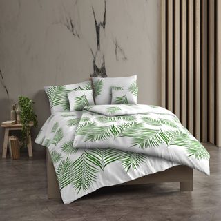 Bavlněné povlečení renforcé TROPICAL bílé