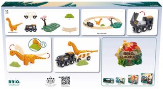 Brio dřevěná vláčkodráha Dino (kruhová, s dinosaurem)