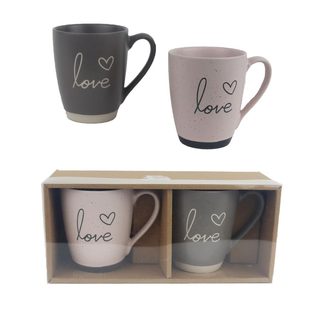 Keramický hrnek Love, 2 ks X6968 - 350 ml