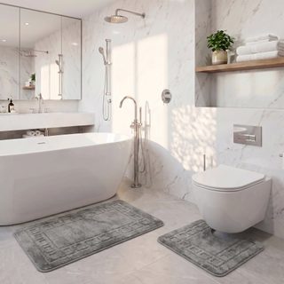 Koupelnová a WC předložka rám šedý
