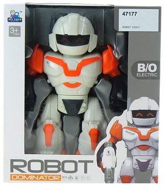 Robot Dominator bojový set se zbraní a štítem 24cm na baterie Světlo Zvuk 3 barvy
