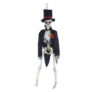 Halloweenská dekorace kostlivec ženich X5887 - 9 × 5,5 × 42 cm