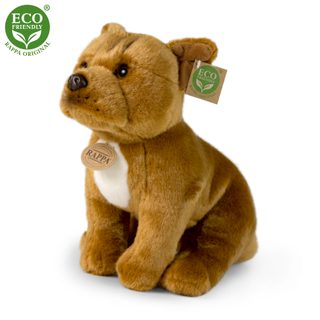 Plyšový pes stafordšírský bulteriér sedící, 30 cm