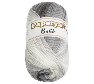 Příze PAPATYA BATIK Bílá,Šedá 554-01 100g / 360 m