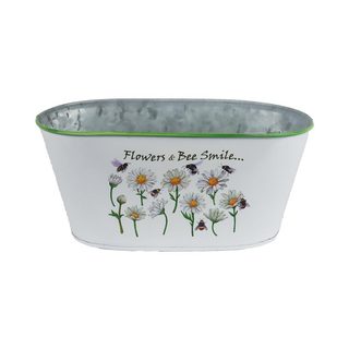 Květináč plechový ovál K7082/2 - výška 10.5 cm