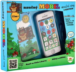 Telefon naučný baby dětský dotykový mobil MOUDRÁ SOVA