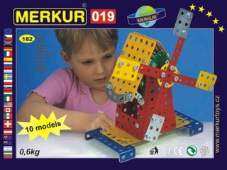 MERKUR Stavebnice 019 Mlýn 10 modelů 182 kusů