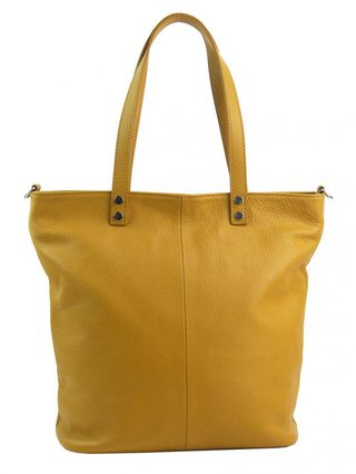Kožená velká dámská shopper kabelka Juliette červená