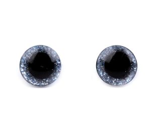 Oči glitrové s pojistkou Ø10 mm 10 sad