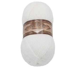 Příze ANGORA GOLD SIMLI Bílá 55