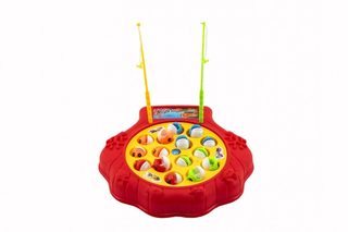 Hra Ryby Rybář plast 20x20cm 15 ryb + pruty 2 ks na baterie
