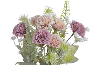 Kytice Trs mini karafiátů 29 cm - pudrová/starorůžová