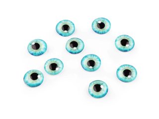 Skleněné oči k nalepení Ø10 a 12 mm 10 kusů