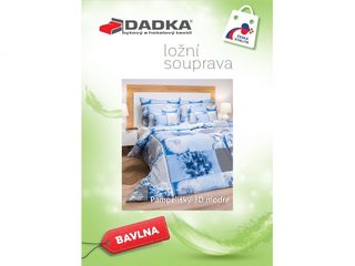Bavlněné povlečení Pampelišky 3D modré 140x200, 70x90 cm