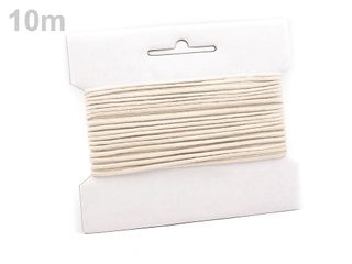 Oděvní šňůra / bavlněná příze / knot Ø2 mm splétaná návin 10 metrů