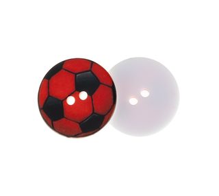 Knoflík - sada 6 ks Červená 349892KK průměr 15 mm