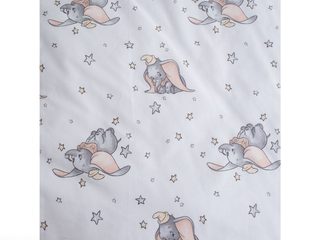 Bavlněné povlečení do postýlky Dumbo grey 100x135, 40x60 cm
