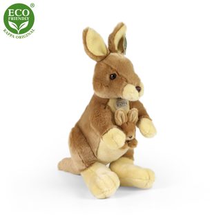 Plyšový klokan s mládětem 37 cm ECO-FRIENDLY