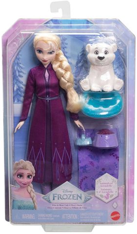 MATTEL Frozen Panenka Elsa s ledním medvědem a doplňky