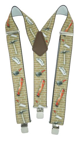 Pánské šle řemeslnické ZEDNÍK hnědý široké 5cm Y 120 cm