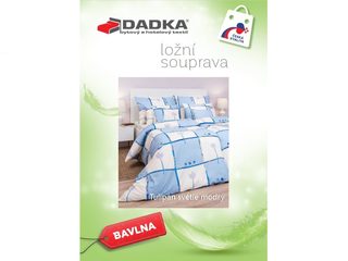 Bavlněné povlečení Tulipán světle modré 140x220, 70x90 cm