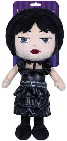 PLYŠ Wednesday Addams postavička plesové šaty