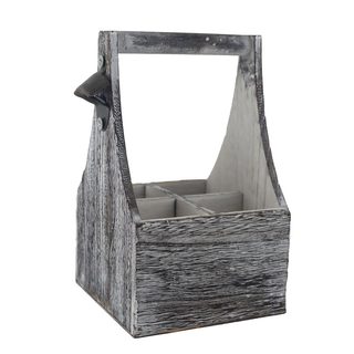 Dřevěná přepravka na láhve D7402 - 19x19x12/31 cm